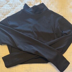 Black Turtleneck Long Sleeve Top